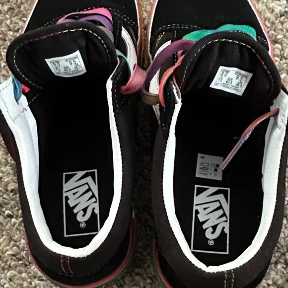 Vans Black Sneakers with Rainbow Soles - Picture 7 of 8